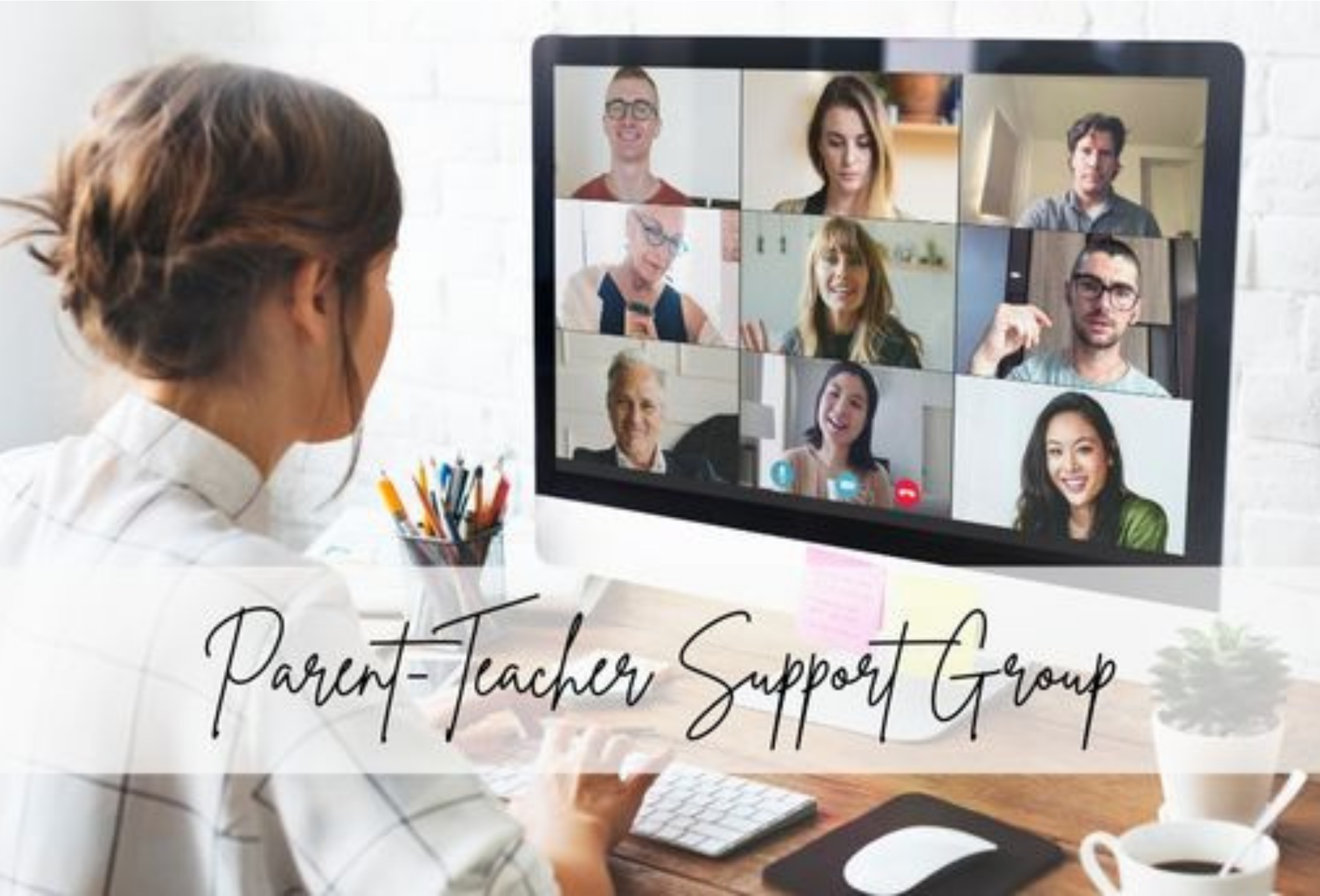 Online parent teacher support group session
